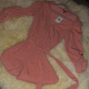 Guess new with tags pink romper size Large